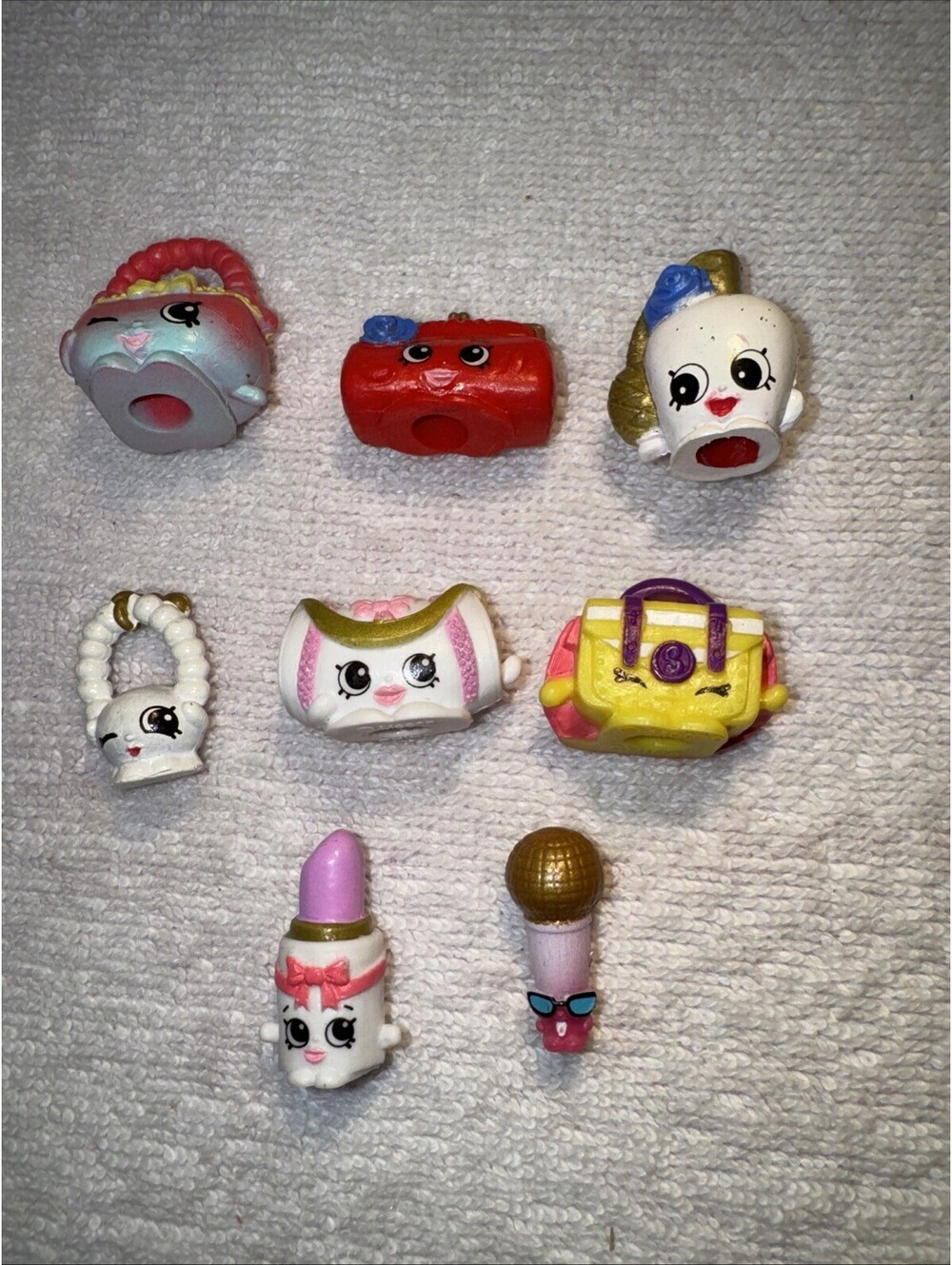Shopkins Fashion Accessories Lot 8 Purse Lipstick Microphone